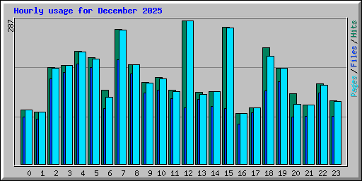 Hourly usage for December 2025