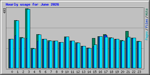 Hourly usage for June 2026