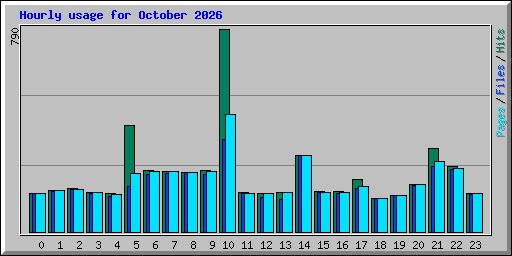 Hourly usage for October 2026